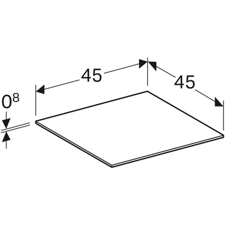 Blat szklany Xeno2 45 cm do szafki 807045