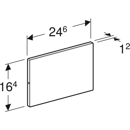 Zaślepka otworu rewizyjnego Geberit Sigma, stal nierdz.