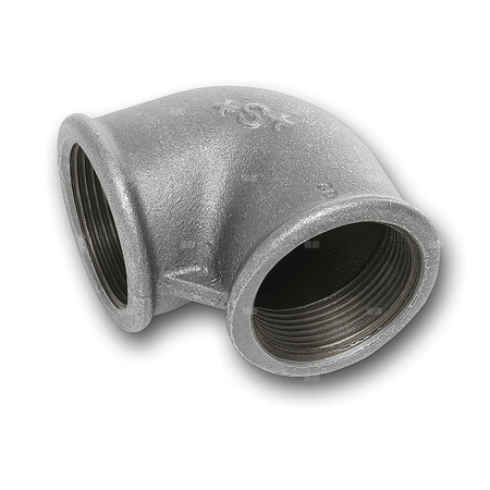 Kolano 90' SANHA 90#, żeliwo (ocynk galwaniczny/elektrolityczny) (ocynk), 2 1/2'' (GW)