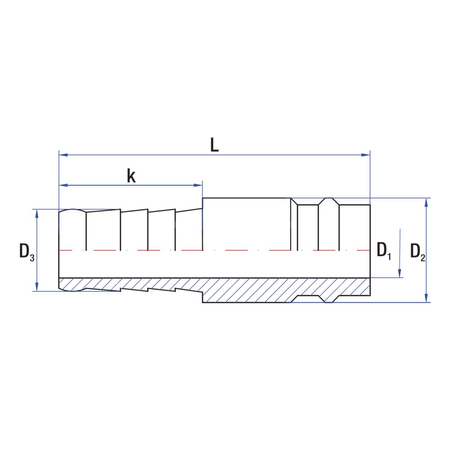 Złącze dwójnik proste RUMET zaciskowe Mosiądz niklowany 12 mm