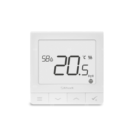 Regulator temperatury SALUS SQ610 bezprzewodowy Zigbee z wyświetlaczem, montaż podtynkowy