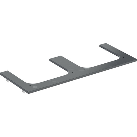 Geberit ONE Blat pod umywalkę, wycięcie podwójne, do prostokątnej umywalki stawianej na blat, B120cm, H2cm, T47cm, gres szkliwiony, czarny, imitacja marmuru