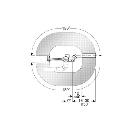 Kolano przyłączeniowe Geberit z nakrętką z PE: d=40-50mm