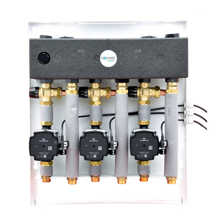 CONCEPT Zestaw MIX-BOX 333 z grupami GP-TC/GP-TC/GP-TC MIX BOX 20, z pompami Grundfos UPM3S Auto 15-60