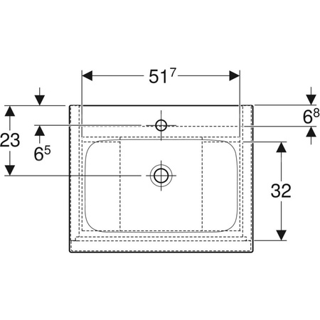 Zestaw umywalki meblowej Geberit iCon slim rim, z szafką pod umywalkę, z dwoma szufladami i zestawem odpływowo-przelewowym do umywalki: B=60cm, Umywalka: biały, Korpus i front: szary piaskowy / lakierowany, wysoki połysk, Uchwyt: szary piaskowy / malowany