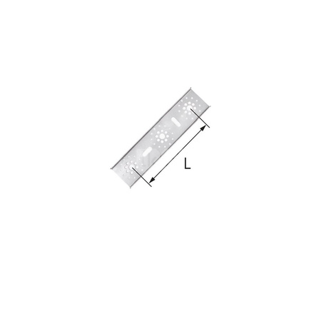 Płytka montażowa metalowa podwójna - L = 80, 150 mm