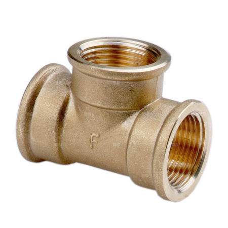 Trójnik FERRO mosiądz 3/4'' GW, kolor żółty