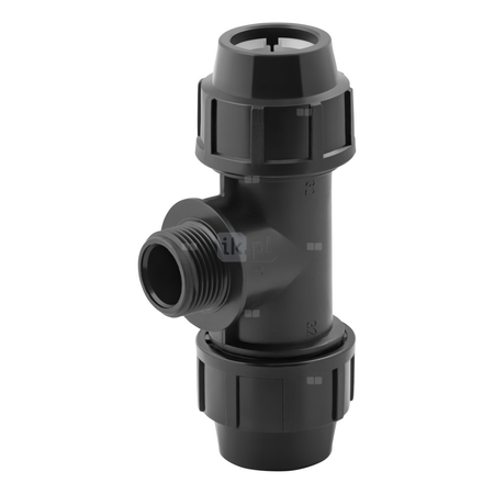 Trójnik skręcany z gwintem zewnętrznym do rur PE PN16 32 mm x 1 1/4