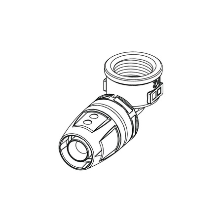 Mufa 90' TECE logo dwuczęściowy, mosiądz, 20 mm x 1/2'' (pz x GW)