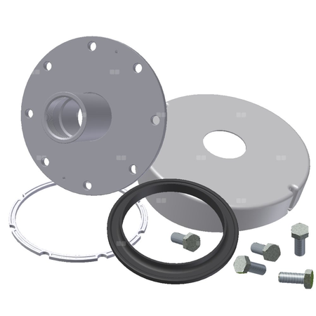 Zestaw do montażu modułu grzejnego - pokrywa kołnierzowa z tuleją 1 1/2'', fi 120 do podgrzewaczy wody (akcesorium) BIAWAR MEGA serii N, 400-500 l