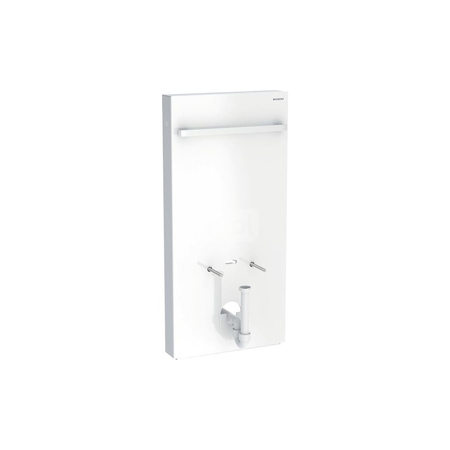 Pokrywa do modułu sanitarnego Geberit Monolith do bidetu: Średnioszary Perlglimmer / Aluminium szczotkowane