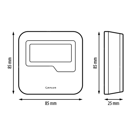 Regulator temperatury SALUS HTRS230, montaż natynkowy