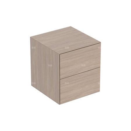 Szafka boczna Geberit ONE, z dwoma szufladami: 45x49.2x47cm, Dąb / Melamina, struktura drewna