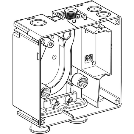 Natynkowa skrzynka funkcyjna Geberit do baterii umywalkowych Piave i Brenta, stojące