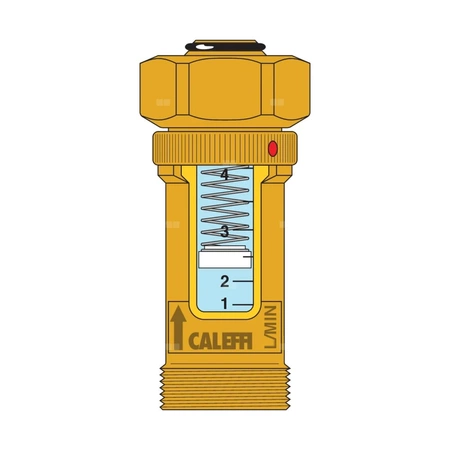 Przepływomierz 3/4" GZ x 3/4" GW nakrętka