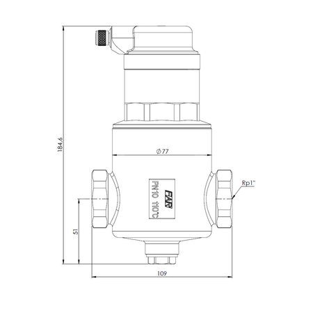 Separator mikropęcherzy AFRISO FAR 312, do C.O., do klimatyzacji, 10 bar / 110'C, 1'' (GW)Instalacje i źródła ciepła