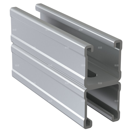 Szyna montażowa podwójna NICZUK SDMF, gr. 2.5 mm, dł. 2000 mm, stal nierdzewna (ocynk galwaniczny)