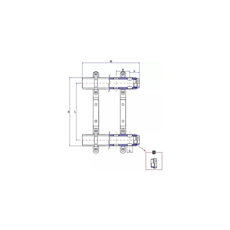 Rozdzielacz ogrzewania RUMET 70A 3 obwodowy