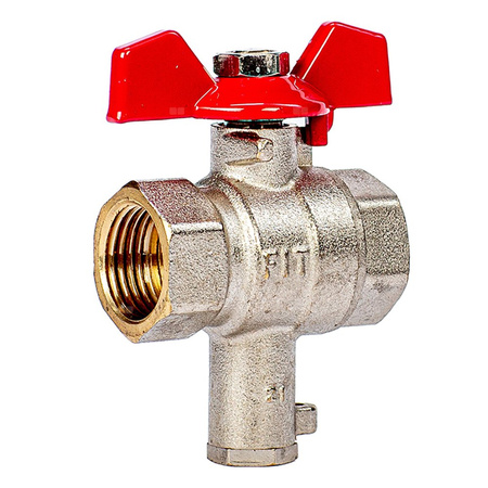 Zawór kulowy wodny motylek do czujnika temperatury 1/2''