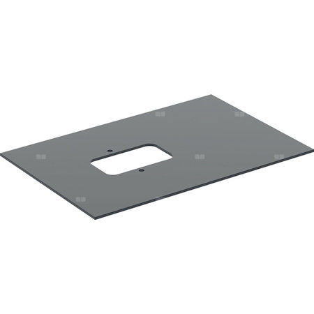 Szklana półka Geberit do dolnej szafki pod umywalkę stawianą na blat Citterio: Czarny, Szerokość umywalki=75cm