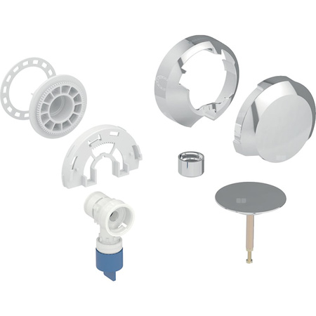 Zestaw wykończeniowy Geberit do zestawu odpływowo-przelewowego do wanien i brodzików d52, chrom błyszczący