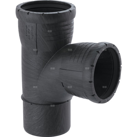 Trójnik GEBERIT Silent-Pro 87.5' PP 125 mm x 100 mm x 125 mm (mufa z tworzywa sztucznego do spawania/zgrzewania x mufa z tworzywa sztucznego do spawania/zgrzewania x króciec z tworzywa sztucznego do spawania/zgrzewaniania)