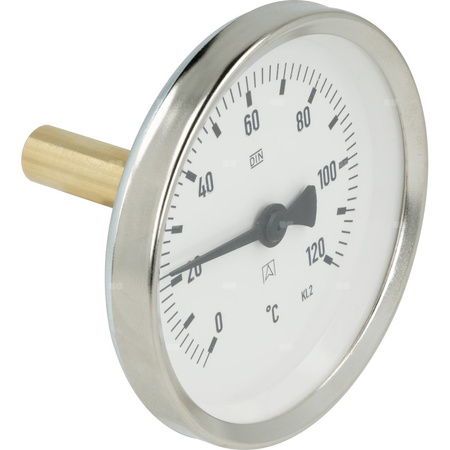 Termometr bimetaliczny AFRISO BiTh fi 80 mm 0…120'C tuleja 40 mm połączenie ax
