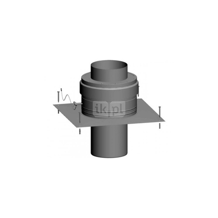Pokrycie szachtu kominowego z rurą stali szlachetnej DN 160