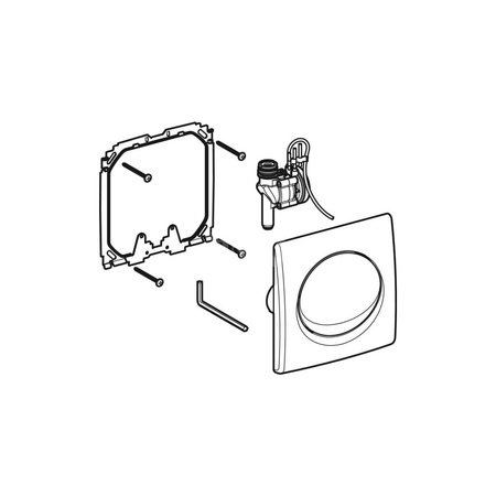 Trzpień obrotowy Geberit do płytki przykrywającej, do zaworu spłukującego do pisuarów