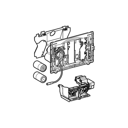 Uchwyt nasadzany Geberit do zaworu spustowego: Biały-alpin