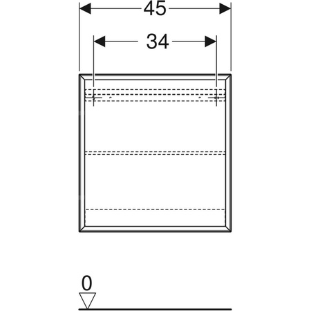 Regał iCon kwadratowy 45 cm x 46,7 cm x 13,2 cm Biały / Lakierowany na wysoki połysk