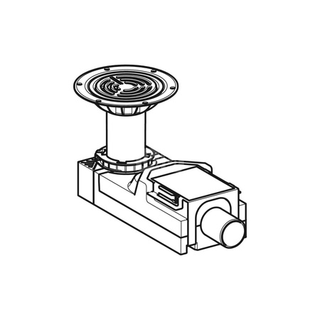 Króciec przyłączeniowy Geberit do odpływu prysznicowego międzykondygnacjami: Czarny
