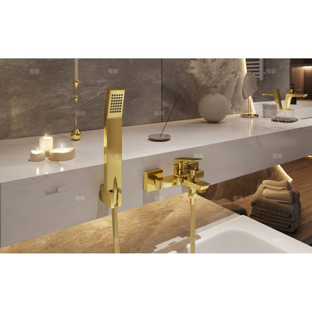 VITTO VerdeLine bateria wannowa ścienna, złoty