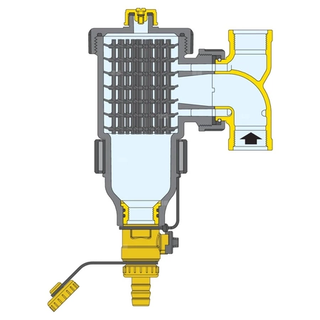 Separator CALEFFI DIRTMAG®, 3 bar / 90'C, 1'', z wkładem magnesowym