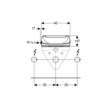 Pokrywa deski sedesowej do Geberit AquaClean 4000: Biały-alpin
