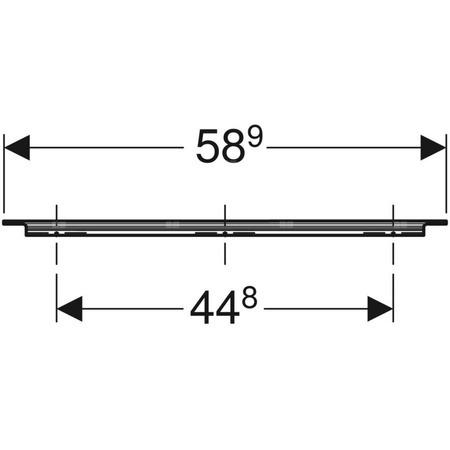 Uchwyt Geberit: Lava / Malowany proszkowo, matowy, B=58.9cm