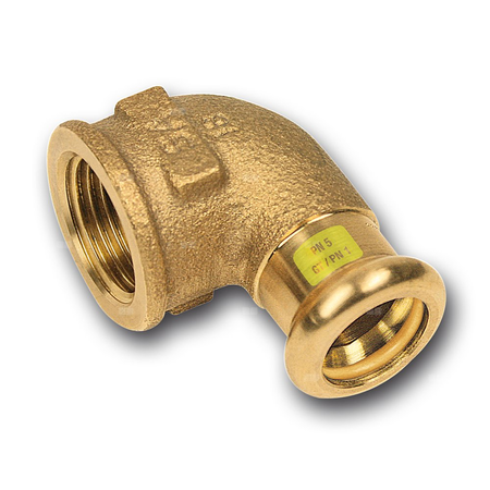 Kolano 90' SANHA Press Gas, Cu, 15 mm x 1/2'' (zw x GW)