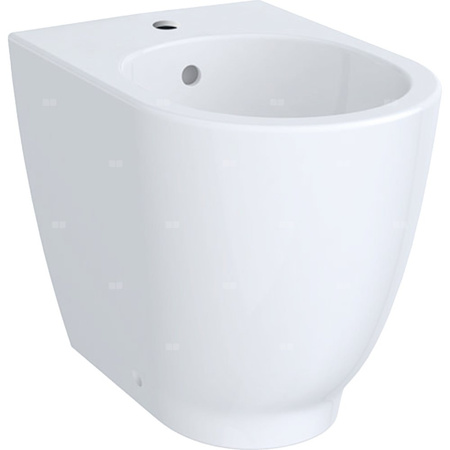 Geberit Acanto Bidet stojący, B35cm, H42.5cm, T51cm, przylegający do ściany, ukryte mocowania, z przelewem, z otworem na baterię, KeraTect