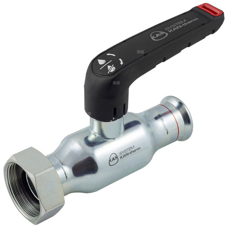 Zawór kulowy z półśrubunkiem z płaskim uszczelnieniem GW Steel - 22 G3/4"