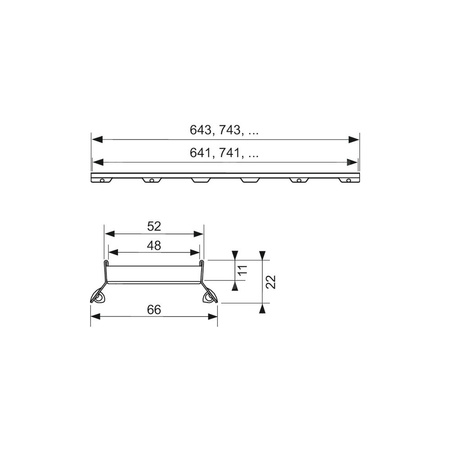 TECEdrainline - Ruszt prosty plate II 1000 mm