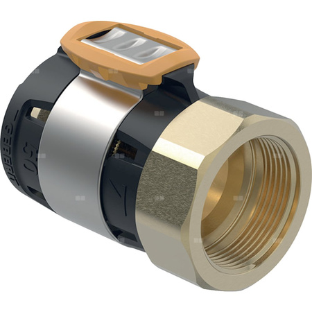 Złączka przejściowa  GEBERIT FlowFit, brąz krzemowy bezołowiowy, 1 1/2'' x 50 mm (GW x łącznik zaprasowywany)