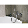 Bateria wannowa ścienna KFA Armatura ABASHA, kolor chrom