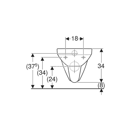 Deska sedesowa Geberit Selnova Square, mocowanie od dołu: Wolne opadanie=Nie, Zawiasy wypinane=Nie, Mocowanie=Od dołu, Biały / Błyszczący