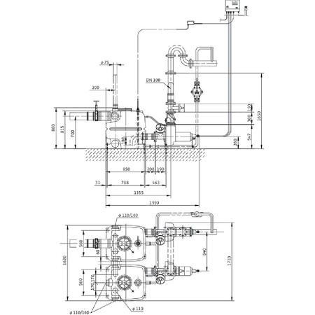 Pompa do ścieków WILO DrainLift XXL 50 Hz / 93.33 m³/h / 8.4 W