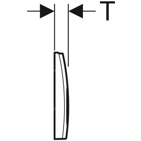Przycisk uruchamiający Geberit Delta25, przedni, chrom błyszczący, okrągły
