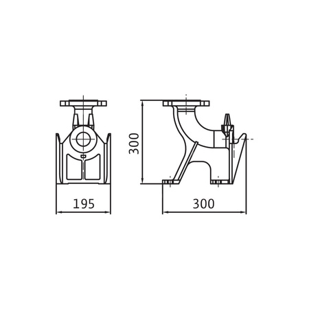 Stopa sprzęgająca żeliwo dł.145mm szer.245mm WILO