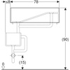 Gipsowy zlew Geberit Publica, górna część: 78x23.5x51.5cm, 
