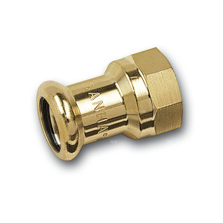 Mufa SANHA PURAPRESS, brąz, 15 mm x 3/4'' (zw x GW)