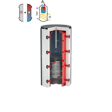 Podgrzewacz FLAMCO MEIBES KPS z wężownicą, 150 l, Spiralny, Powlekanie, 3 / 10