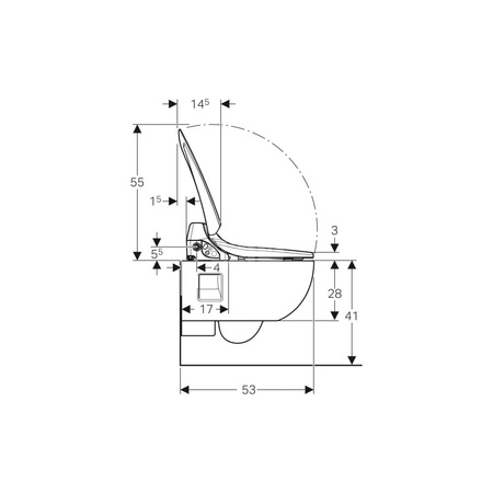 Geberit AquaClean 4000 - deska sedesowa z funkcją podmywania, biały-alpin